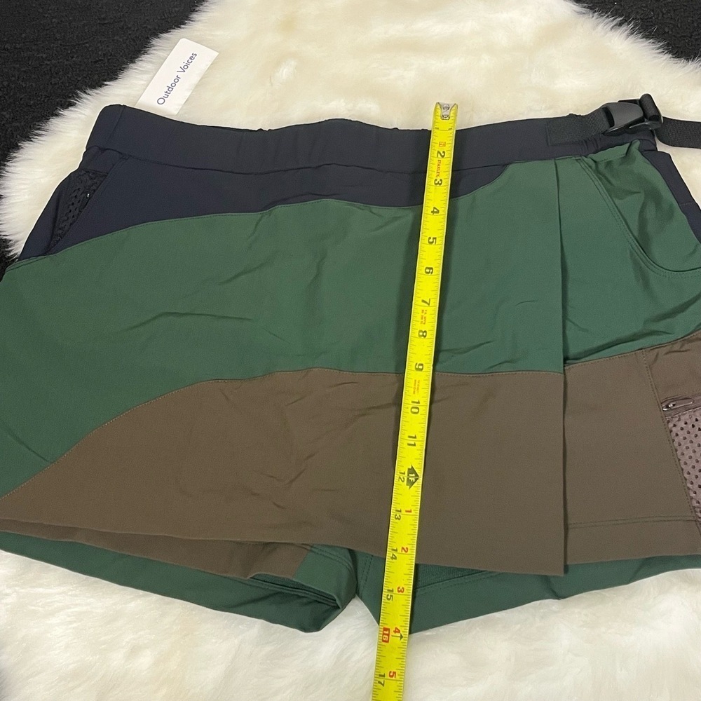 Outdoor Voices Womens XL RecTrek 3” Skort Hiking Shorts Black Hunter Espresso - Picture 5 of 13